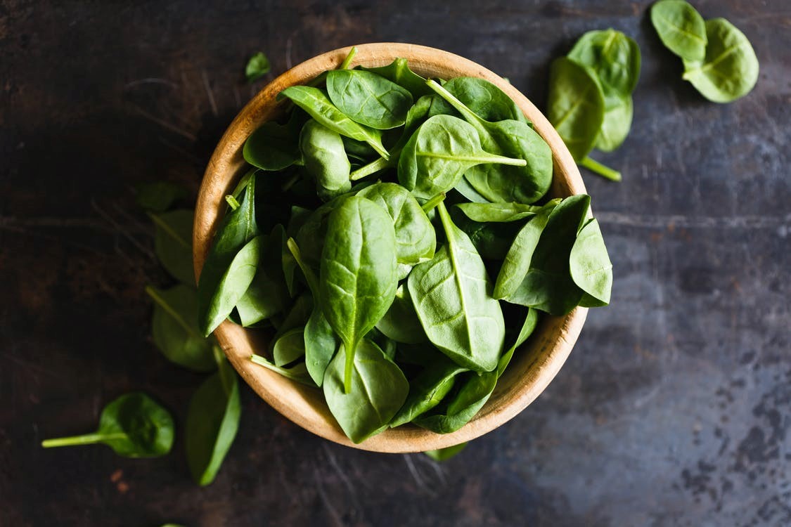 bowl of spinach (palak)